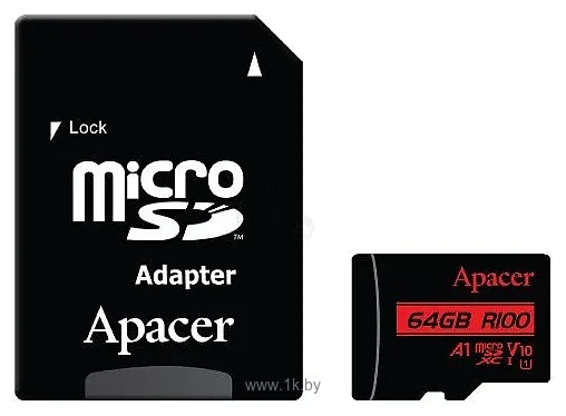 Фотографии Apacer microSDXC AP64GMCSX10UB-R 64GB (с адаптером) Фотографии Apacer microSDXC AP64GMCSX10UB-R 64GB (с адаптером)