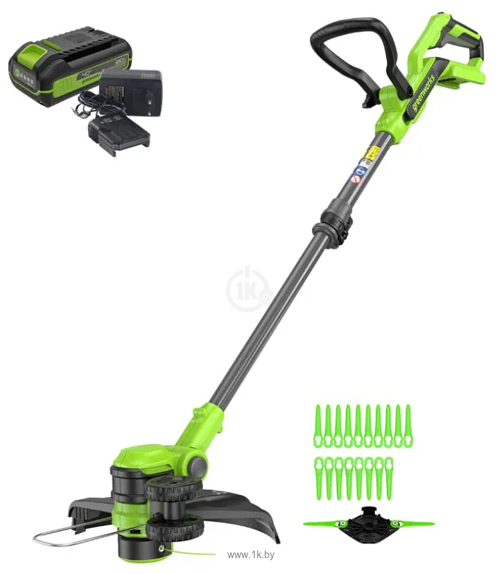 Фотографии Greenworks G40LT331K2 (АКБ 2Ач + ЗУ)