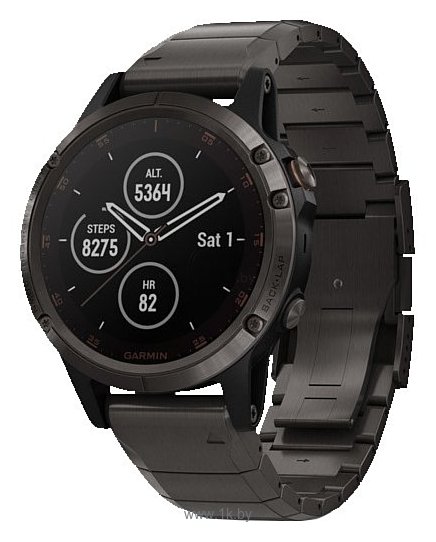 Фотографии Garmin Fenix 5 Plus Sapphire титановый DLC