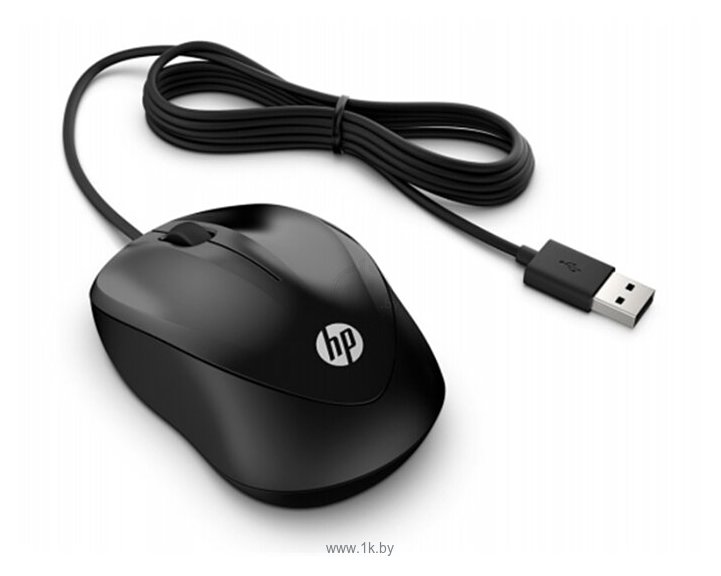 Фотографии HP Wired Mouse 1000 4QM14AA black USB