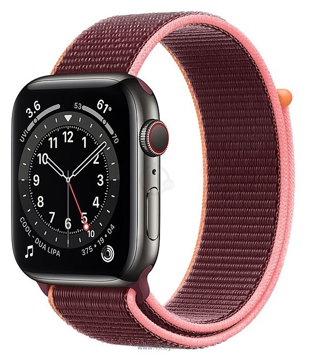 Фотографии Apple Watch Series 6 GPS + Cellular 44mm Stainless Steel Case with Sport Loop