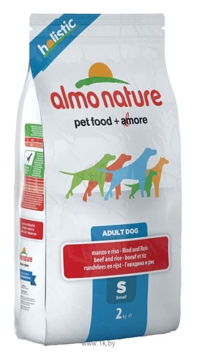 Фотографии Almo Nature (2 кг) Holistic Adult Dog Small Beef and Rice