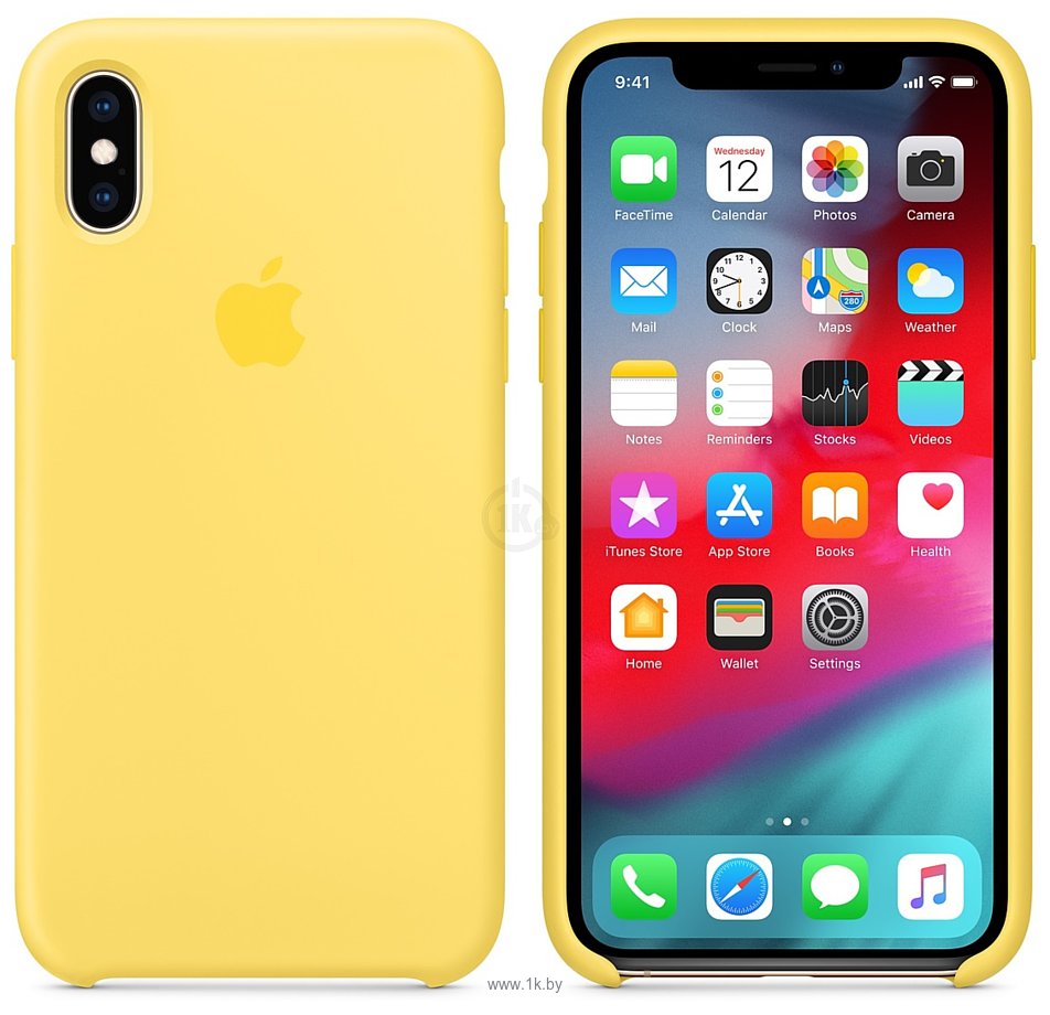 Фотографии Apple Silicone Case для для iPhone XS (канареечный желтый)