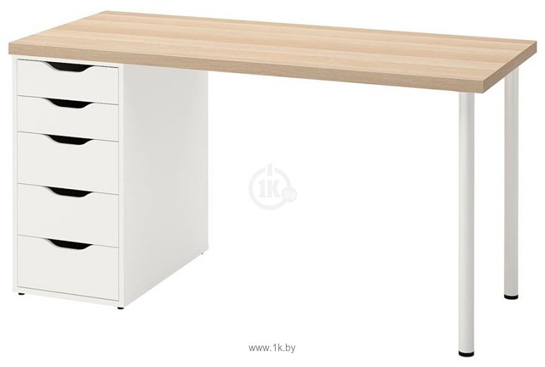 Фотографии Ikea Лагкаптен/Алекс 594.320.16 (под беленый дуб/белый)