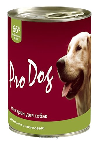Фотографии Pro Dog Для собак ягненок с морковью консервы (0.4 кг) 1 шт.
