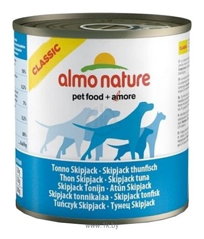 Фотографии Almo Nature Classic Adult Dog Skipjack Tuna (0.29 кг) 6 шт.