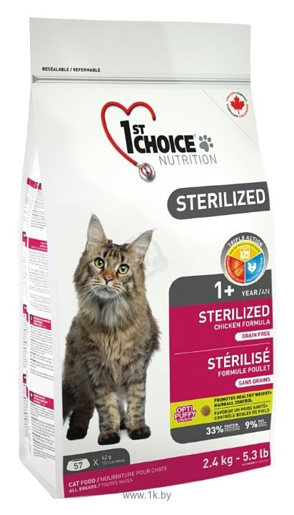 Фотографии 1st Choice (2.4 кг) STERILIZED for ADULT CATS