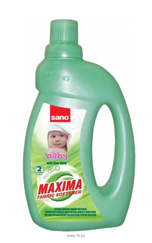 Фотографии Sano Maxima Hygienic Fabric Softener Baby Aloe Vera 2 л