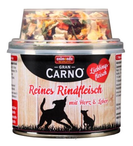 Фотографии Animonda GranCarno Lieblingsfleisch для собак с говядиной и сушеными овощами (0.21 кг) 3 шт.