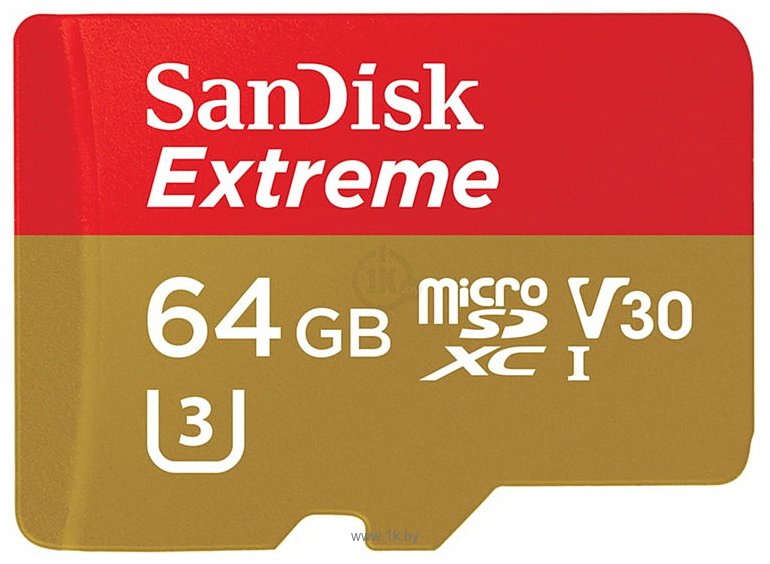 Фотографии Sandisk Extreme microSDXC UHS-I 64GB (SDSQXAF-064G-GN6MA)