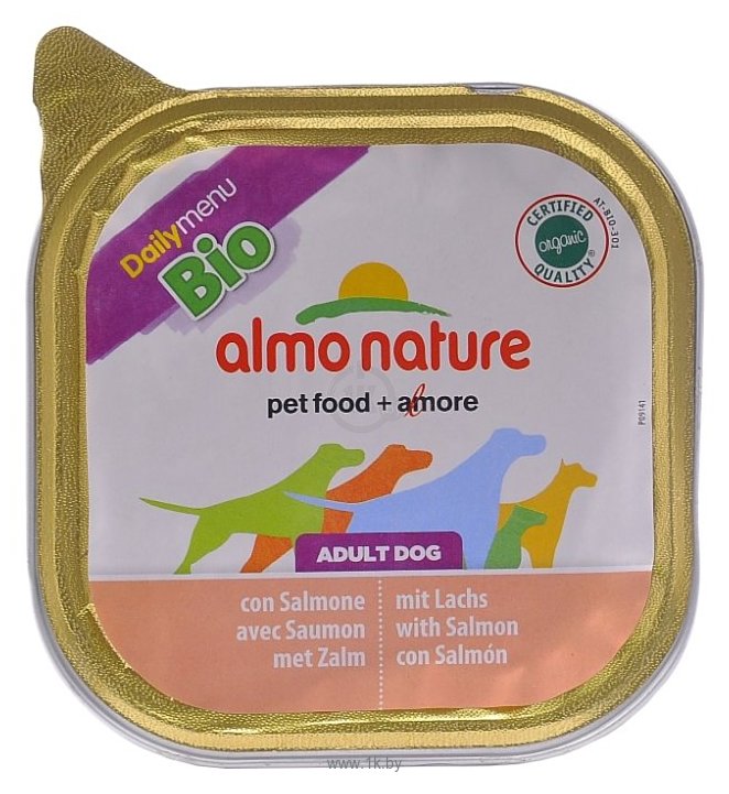 Фотографии Almo Nature (0.1 кг) 1 шт. DailyMenu Bio Pate Adult Dog Salmon