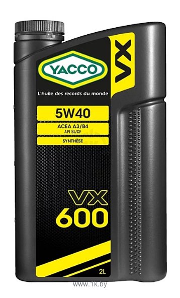 Фотографии Yacco VX 600 5W-40 2л