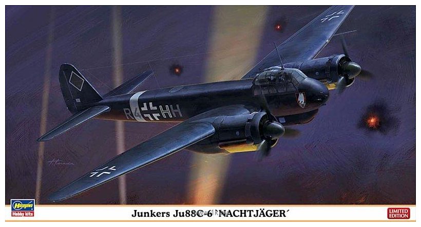 Фотографии Hasegawa Истребитель-бомбардировщик Junkers JU88C-6 Nacht Jager