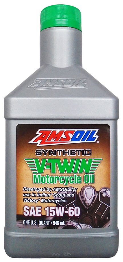 Фотографии Amsoil Synthetic V-Twin Motorcycle Oil 15W-60 0.946л