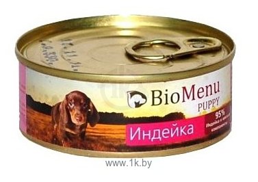Фотографии BioMenu (0.1 кг) 24 шт. Puppy консервы для щенков с индейкой