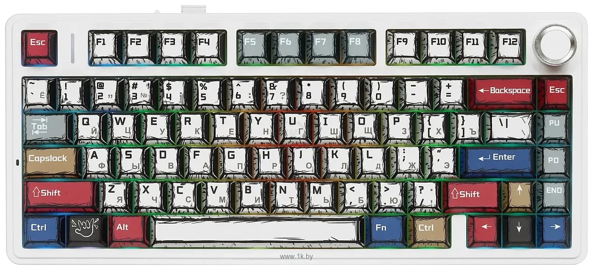 Фотографии AULA F75 Comic Keycap, Leobog Graywood V3