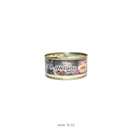 Фотографии Wellkiss Delice лосось с овощами для кошек консервы (0.1 кг) 1 шт.