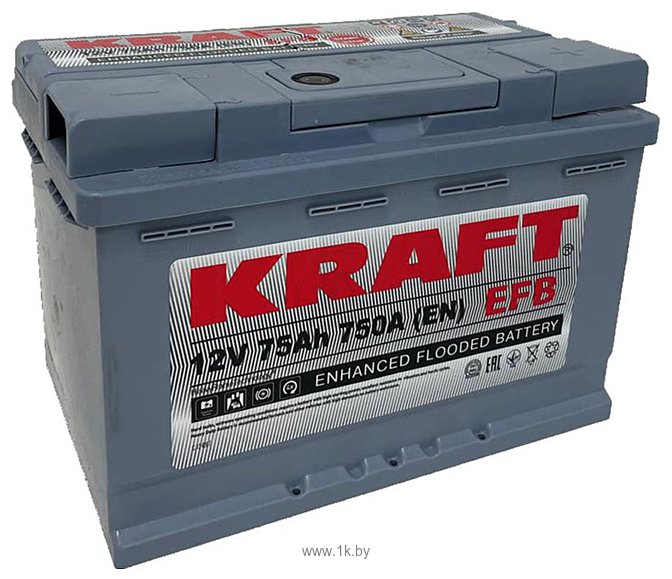 Фотографии KRAFT EFB 75 R+ (75Ah)