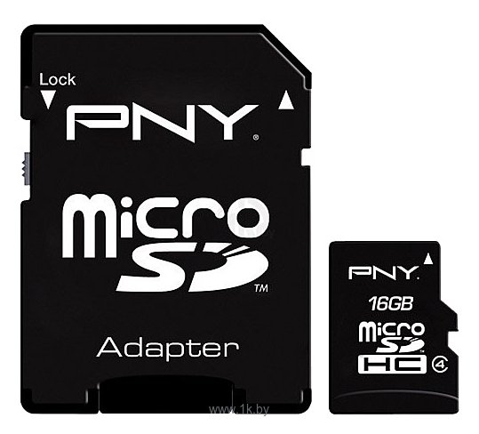 Фотографии PNY microSDHC Class 4 16GB + SD adapter