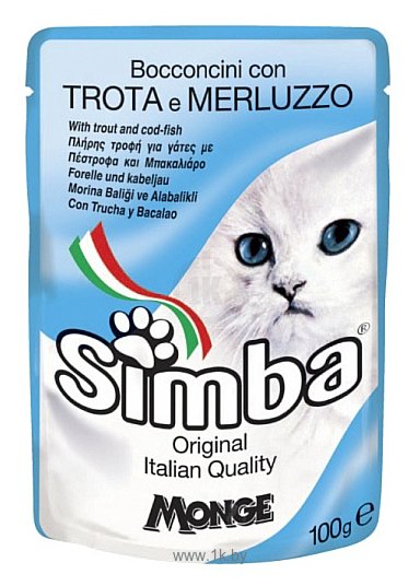 Фотографии Simba Пауч для кошек Форель с треской (0.1 кг) 24 шт.