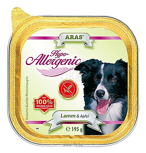 Фотографии ARAS (0.195 кг) 1 шт. Hypo-Allergenic для собак - Баранина и яблоко