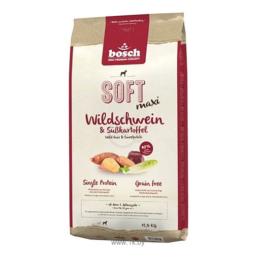 Фотографии Bosch (12.5 кг) Soft Maxi Wild Boar & Sweetpotato