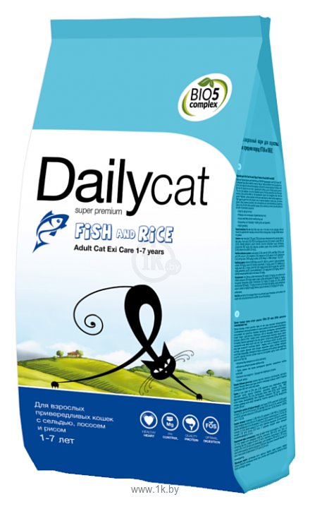 Фотографии DailyCat (0.4 кг) Adult Exi Care Fish & Rice
