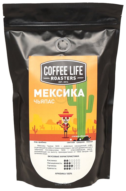 Фотографии Coffee Life Roasters Мексика Чьяпас в зернах 500 г