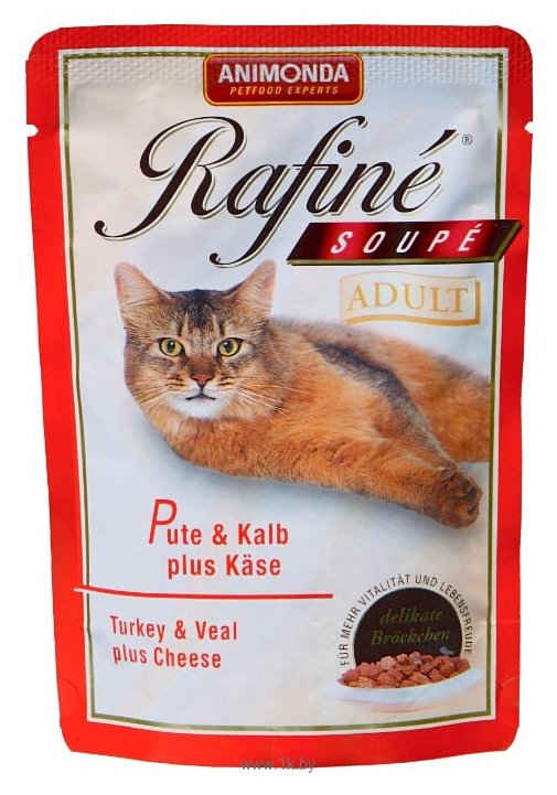 Фотографии Animonda Rafine Soupe Adult для кошек с индейкой, телятиной и сыром (0.1 кг) 1 шт.