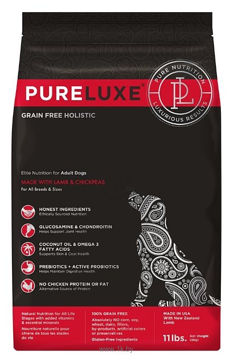 Фотографии PureLuxe (1.81 кг) Elite Nutrition for adult dogs with lamb & chickpeas