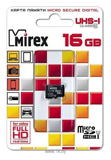 Фотографии Mirex microSDHC Class 10 UHS-I U1 16GB