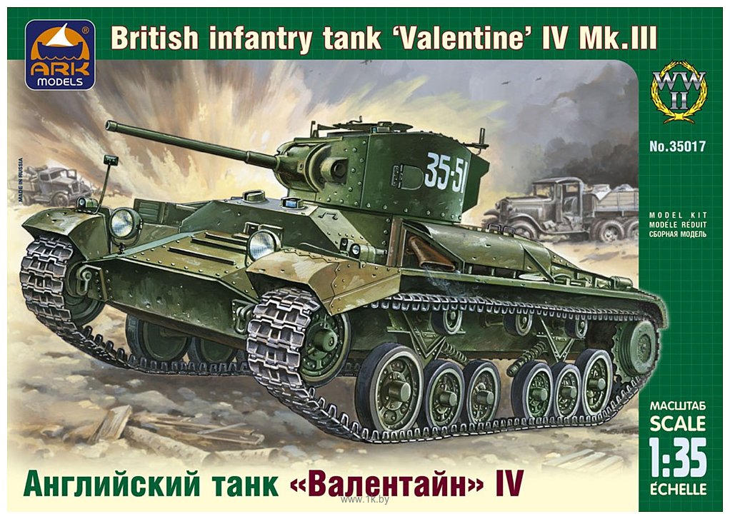 Фотографии ARK models AK 35017 Английский танк «Валентайн» IV
