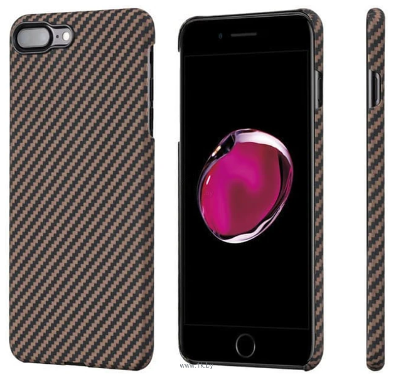 Фотографии Pitaka MagEZ Case Pro для iPhone 8 Plus (twill, черный/розовое золото)