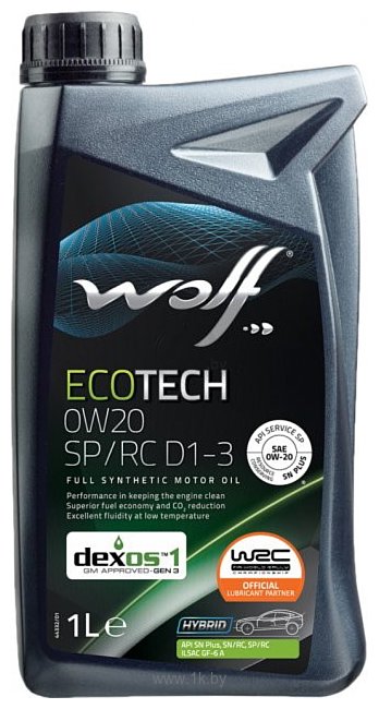 Фотографии Wolf EcoTech 0W-20 SP/RC D1-3 1л