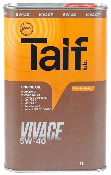 Фотографии Taif Vivace 5W-40 1л