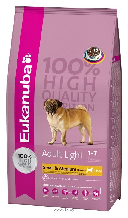 Фотографии Eukanuba Adult Dry Dog Light Small & Medium (3 кг)