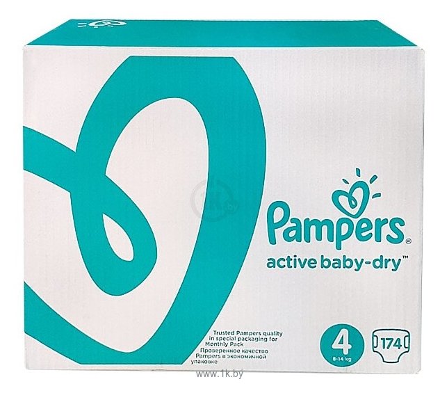 Фотографии Pampers Active Baby-Dry 4 Maxi (174 шт.)