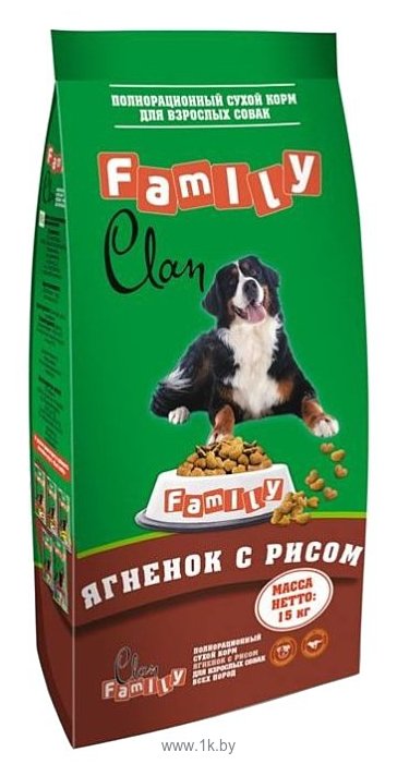 Фотографии CLAN (15 кг) Family Сухой гипоаллергенный корм с ягненком и рисом для взрослых собак
