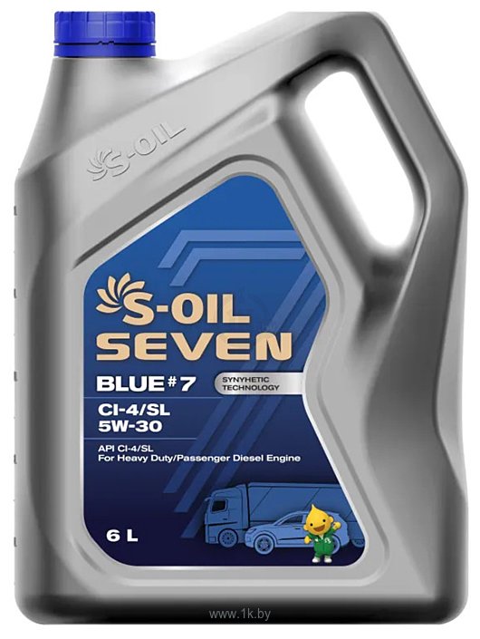 Фотографии S-OIL 7 Blue #7 CI-4/SL 5W-30 6л