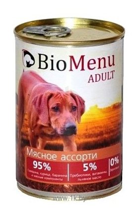 Фотографии BioMenu (0.41 кг) 12 шт. Adult консервы для собак мясное ассорти