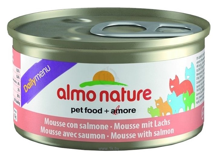 Фотографии Almo Nature DailyMenu Adult Cat Mousse Salmon (0.085 кг) 1 шт.