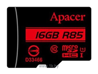 Фотографии Apacer microSDHC Card Class 10 UHS-I U1 (R85 MB/s) 16GB