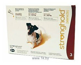 Фотографии Zoetis (Pfizer) Капли от блох, клещей и гельминтов Стронгхолд 60 мг для собак массой 5,1-10 кг