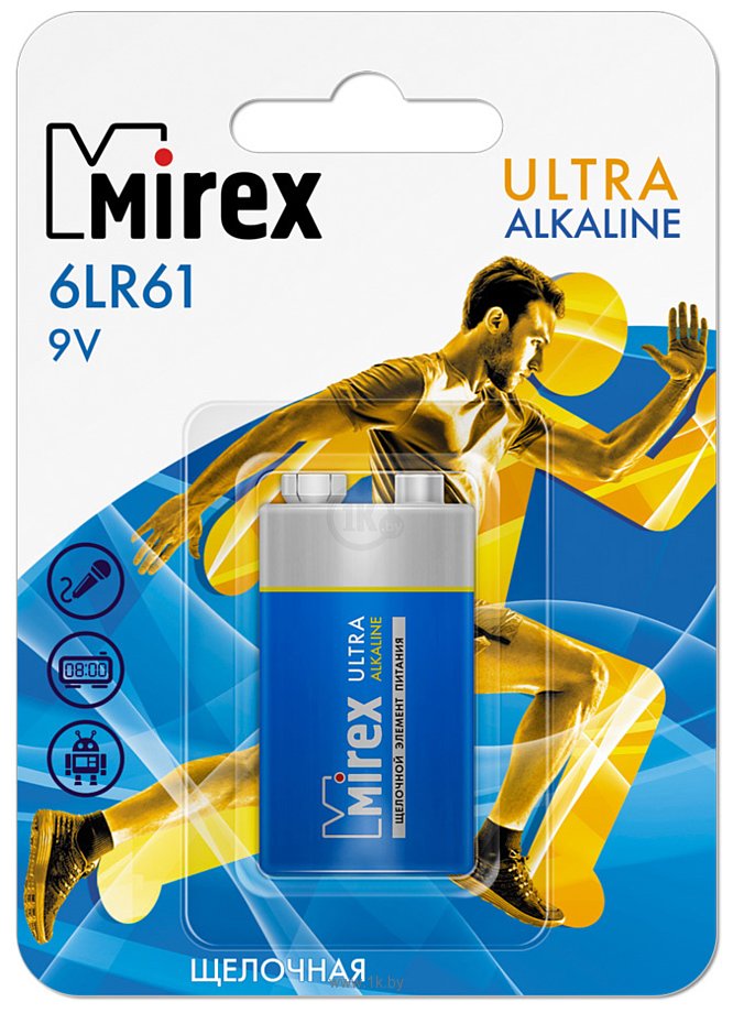 Фотографии Mirex Ultra Alkaline 1 шт. (6LR6-E1)