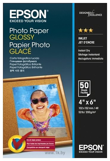 Фотографии Epson Photo Paper Glossy 10х15 200 г/м2 50 л (C13S042547)