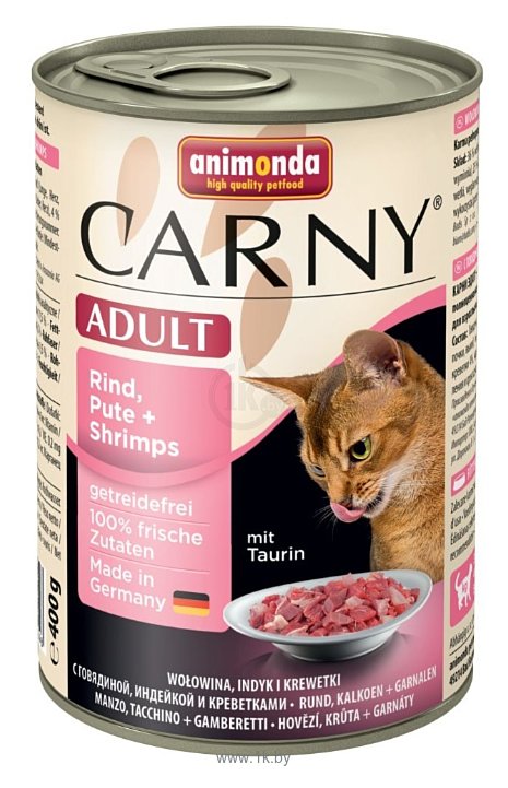 Фотографии Animonda Carny Adult для кошек с говядиной, индейкой и креветками (0.4 кг) 1 шт.