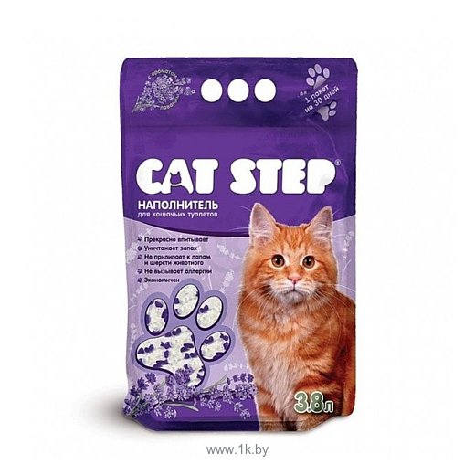 Фотографии Cat Step Силикагелевый с ароматом лаванды  3.8л