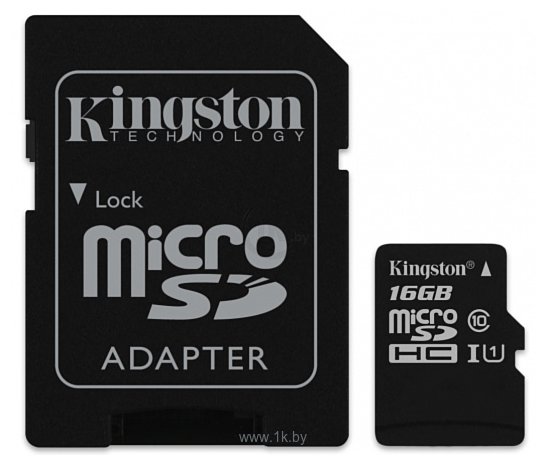 Фотографии Kingston Canvas Select microSDHC Class 10 UHS-I U1 16GB + SD adapter (SDCS/16GB)