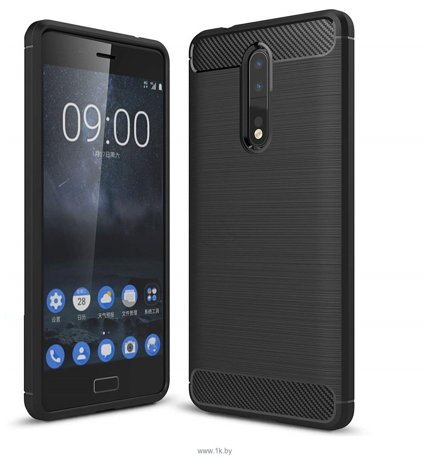 Фотографии Case Brushed Line для Nokia 8 (черный)
