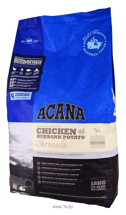 Фотографии Acana Chicken & Burbank Potato (18 кг)
